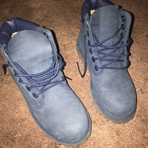 Kids Navy Timberland Boots